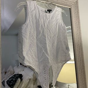 White lace crochet halter - HOT